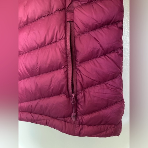 NWT Golden Camel Lightweight Packable Puffer Down Jacket w Hood- M Dark Magenta - Picture 4 of 9